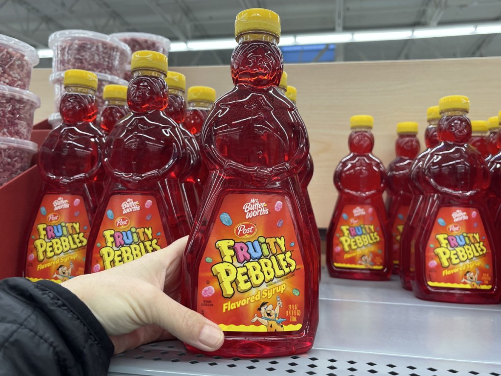 cereal flavored syrup on store shelf