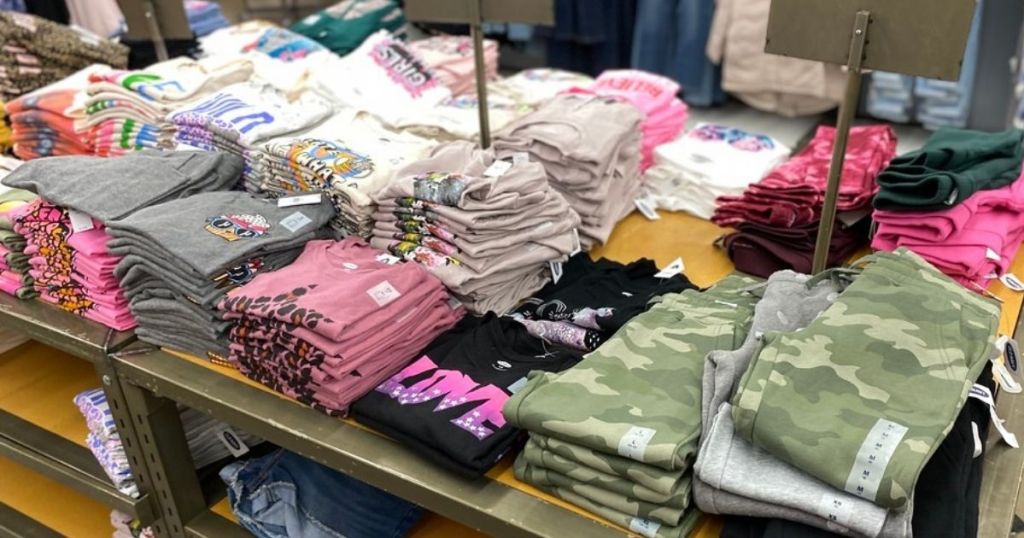 old navy kids apparel display