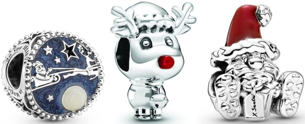 3 Pandora Holiday Charms