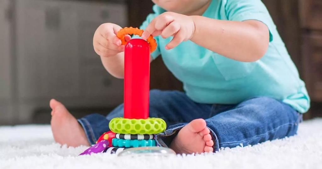 child stacking rings from sassy stacks