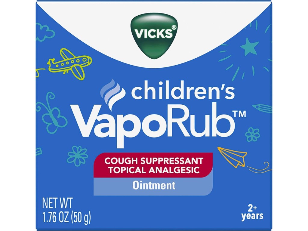 Children's Vick's Vaporub Cough Suppressant Topical Analgesic Cream