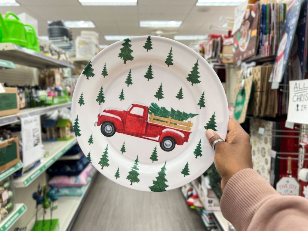 Vintage Red Truck Serving Platter