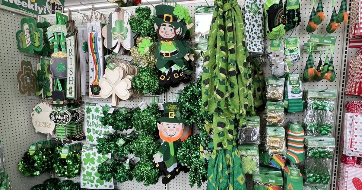 st patricks day decor at dollar tree