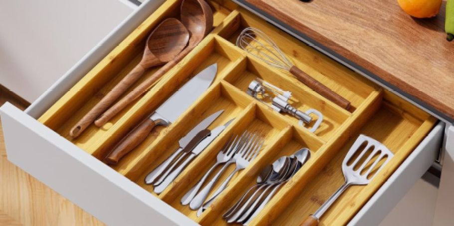 Adjustable Bamboo Drawer Organizer Only $15 Shipped for Amazon Prime Members