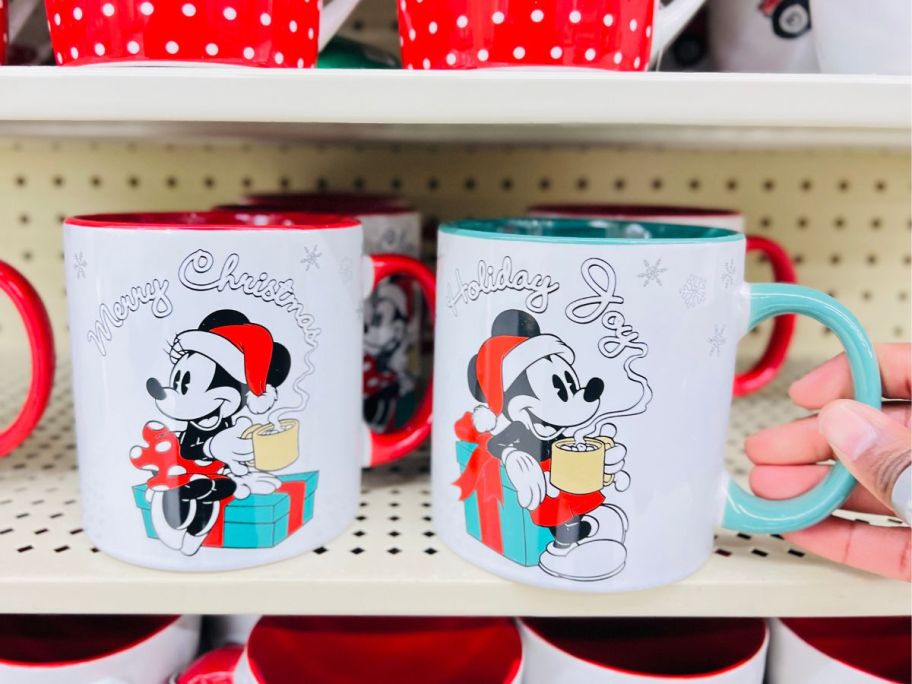 mickey and minnie holiday coffee mugs 