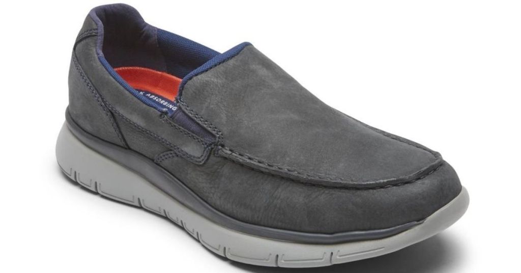 Rockport Men's Primetime Moc Slip-On in Steel Blue