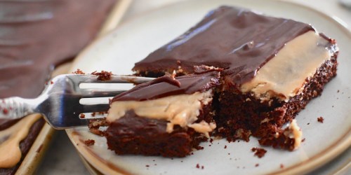 Easy Chocolate Peanut Butter Texas Sheet Cake