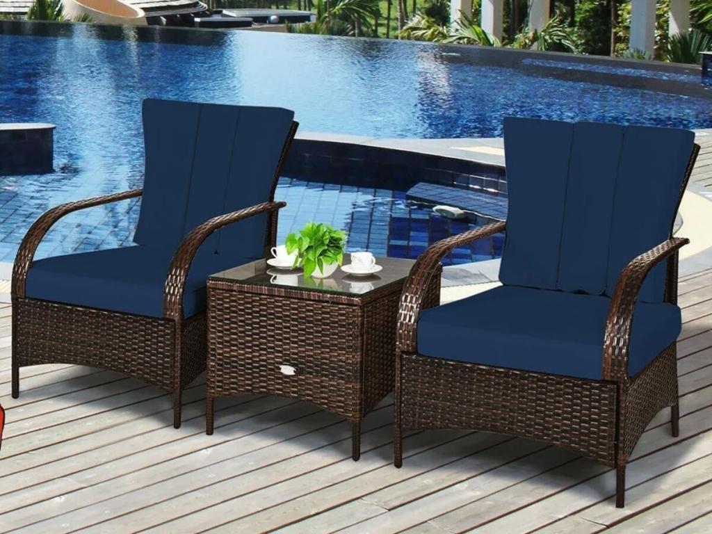 Costway 3-Piece Patio Rattan Furniture Set