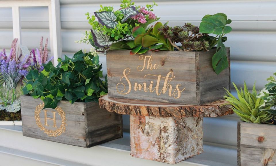 wooden planter box