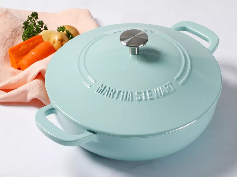 Martha Stewart Braiser Enamel Cast Iron 3.5-Qt. Dutch Oven