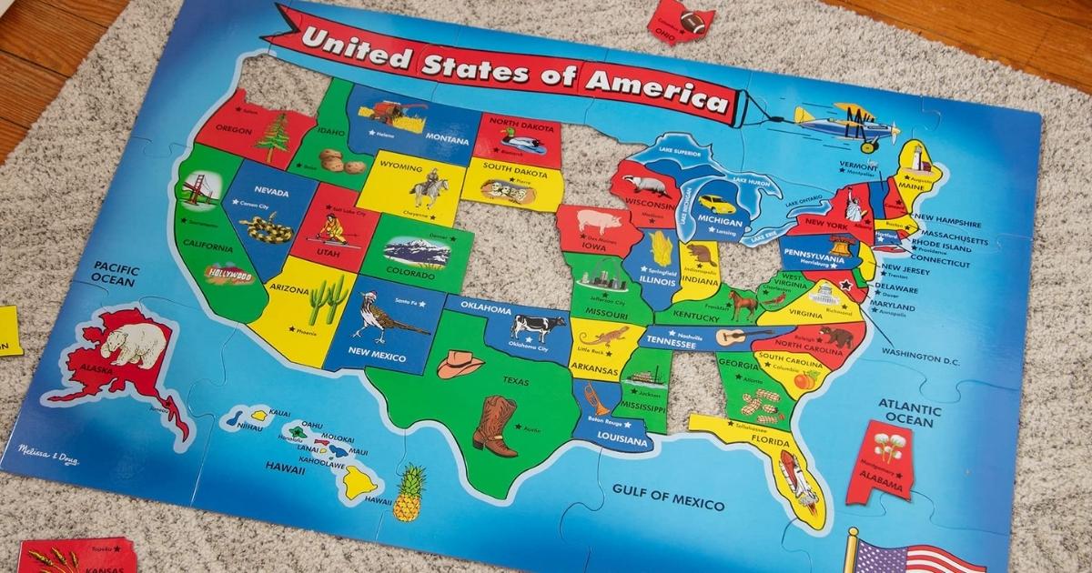 Melissa & Doug USA Map Floor Puzzle