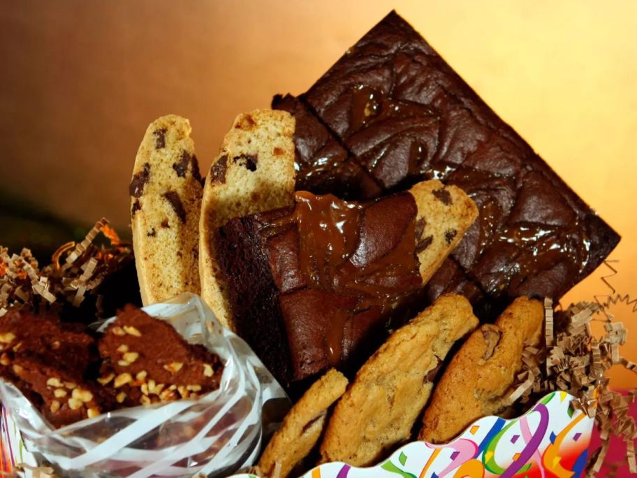 A basket of brownies, cookies and biscotti from Ruth's Brownie Kitchen. 