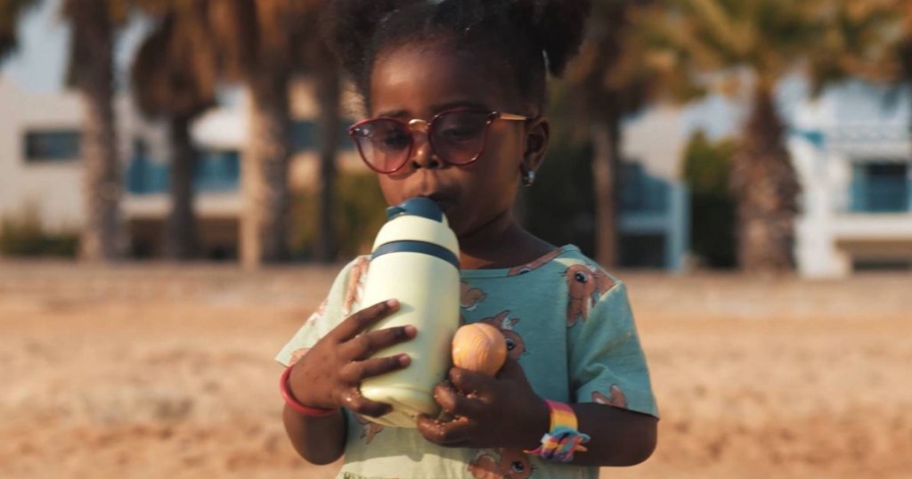 Toddler using Tommee Tippee Sippy Cup