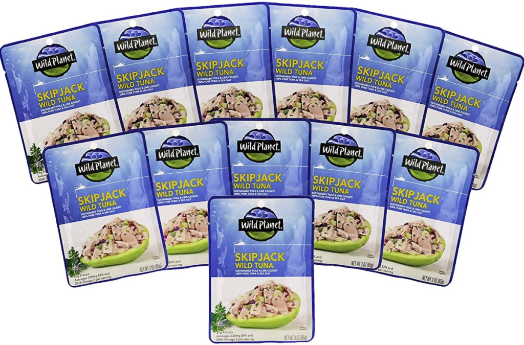 Wild Planet Skipjack Wild Tuna w/ Sea Salt 12-Pack Pouches