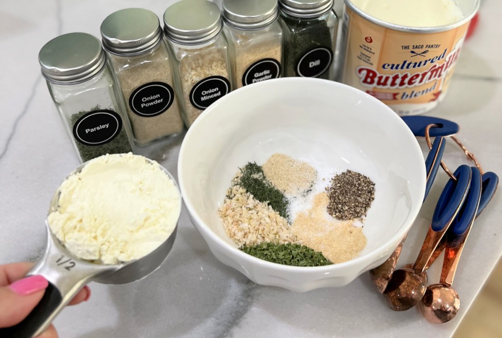 adding powdered buttermilk to diy ranch