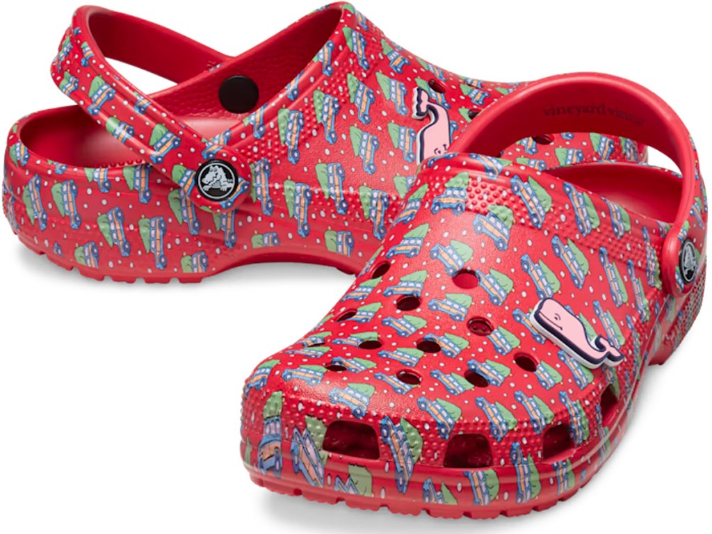 red vineyard vines crocs stock image