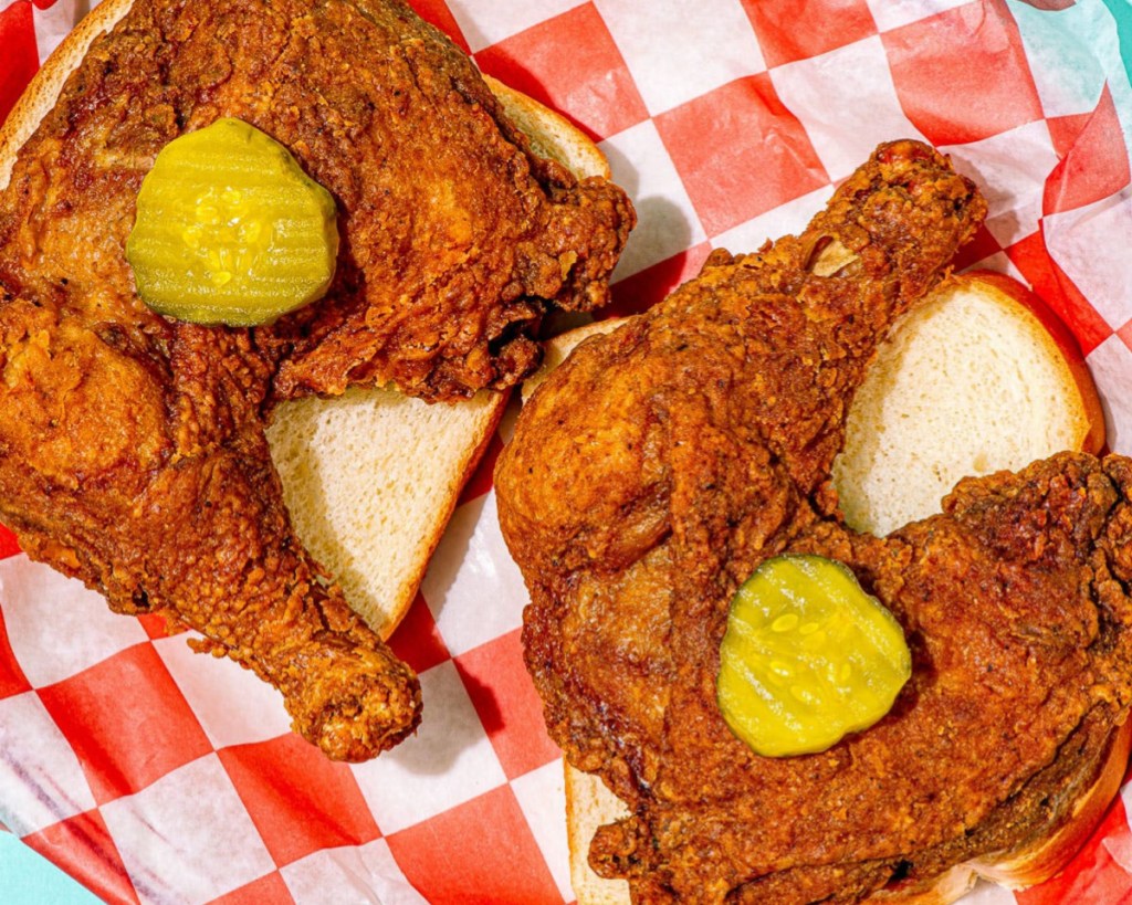 hot fried chicken in basket