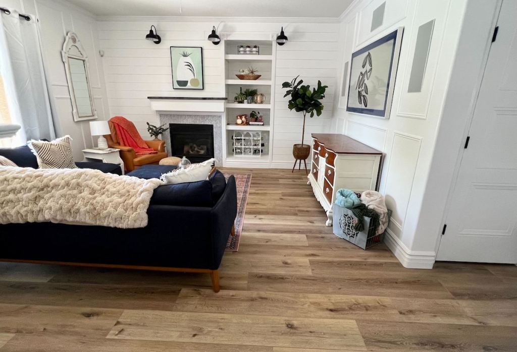 living room with hardwood floors