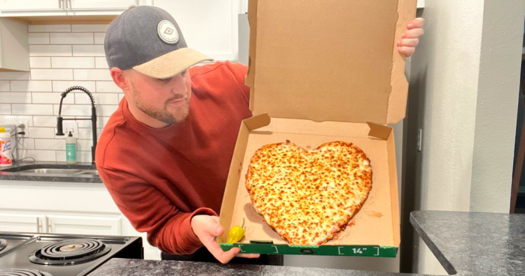 heart shaped pizzas