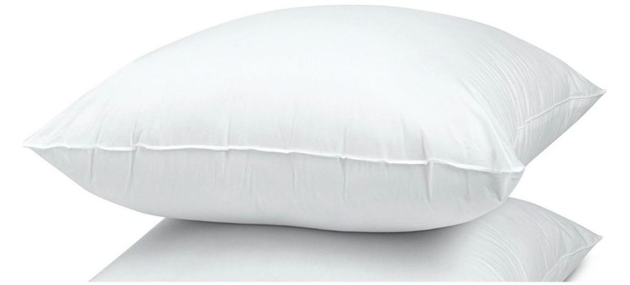 a white euro square pillow