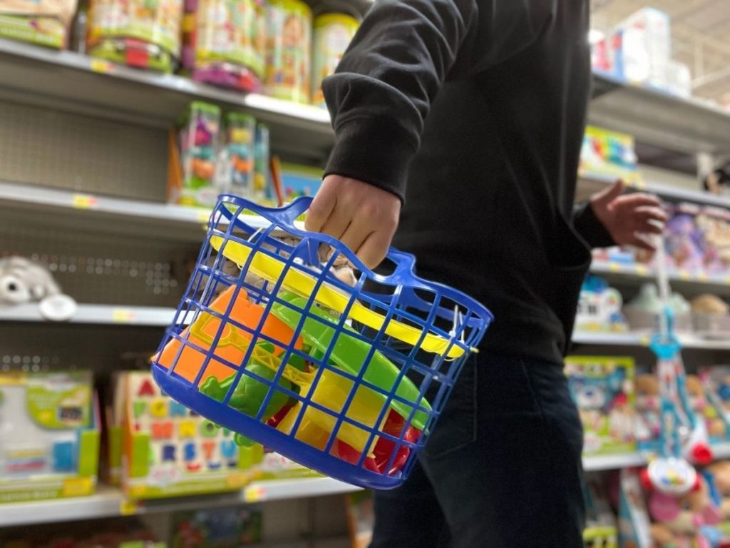 person carrying Play Day Beach Basket 