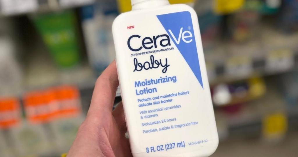 cerave baby moisturizing lotion in store