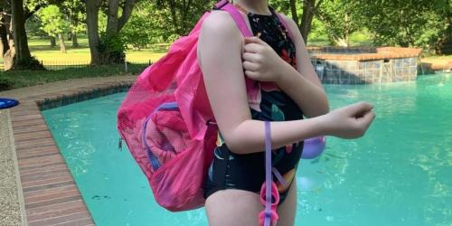 Foldable Kids Mesh Backpack Only $13.88 Shipped on Jane.online (Regularly $25) | Great for Water Parks & Pool Days