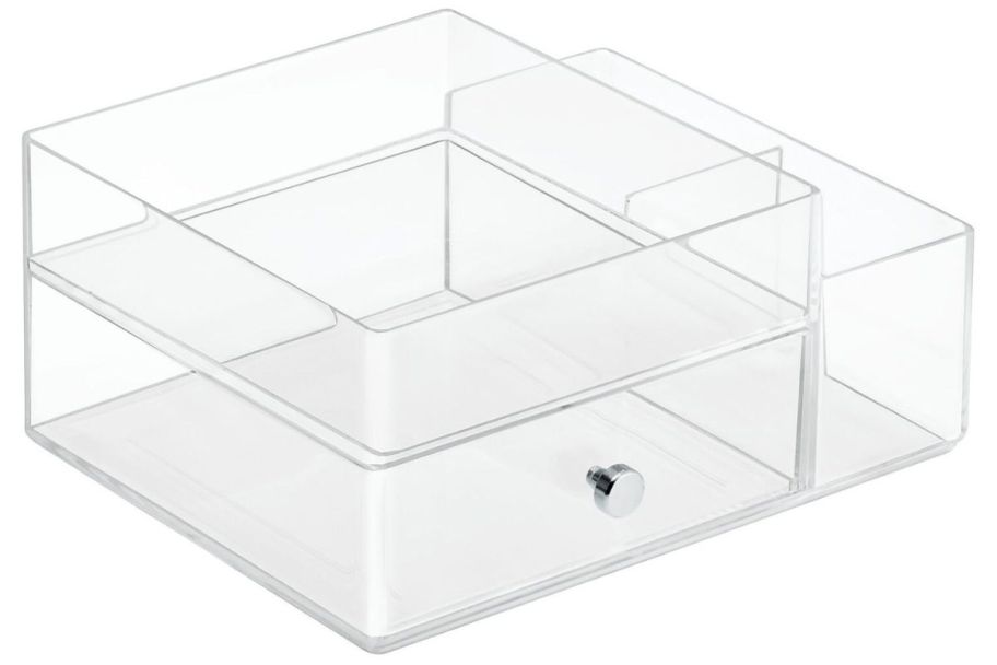 InterDesign Plastic Drawers with Side Organizer