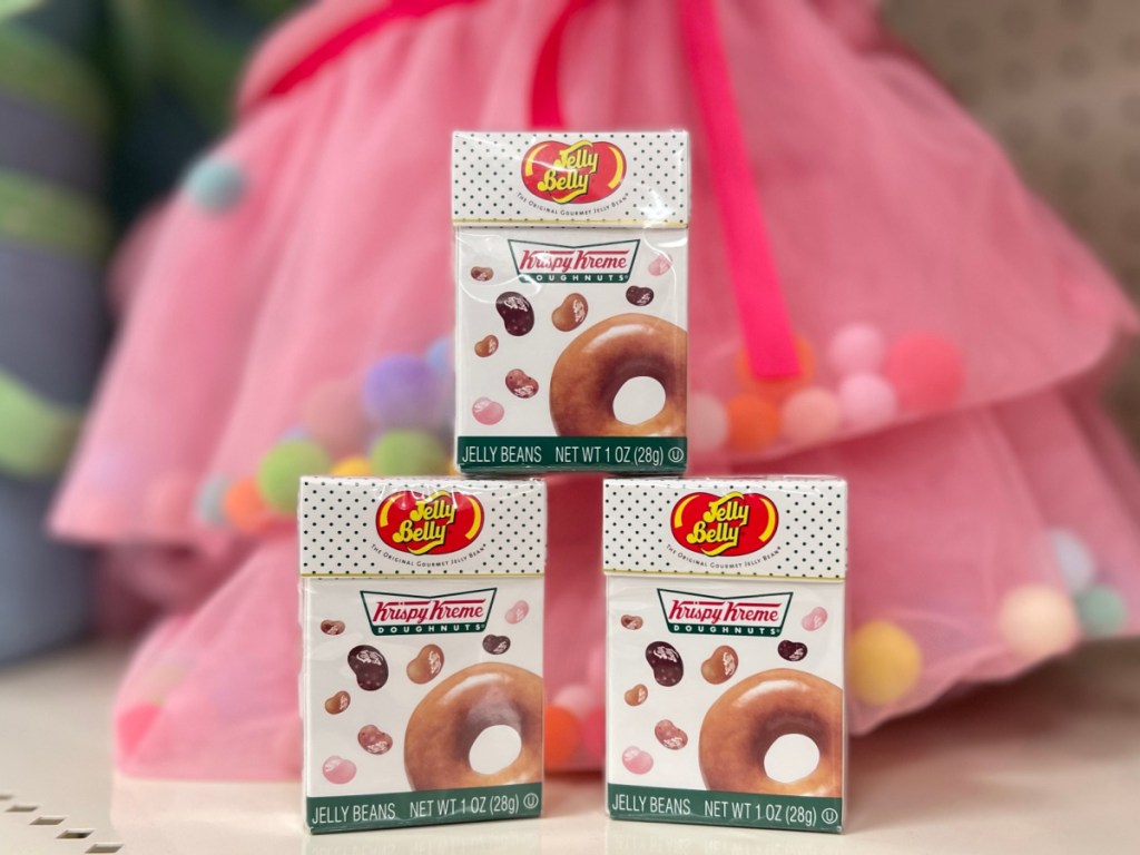 three small boxes of donut-flavored jelly beans