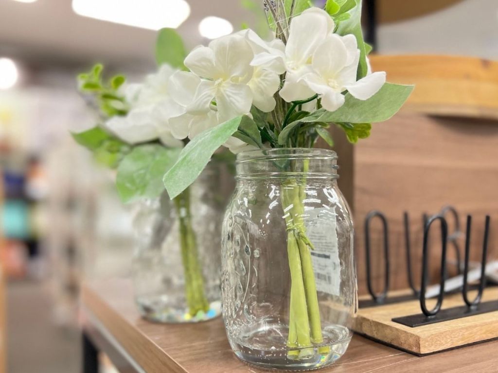 Mason Jar Tabletop Flower Jar