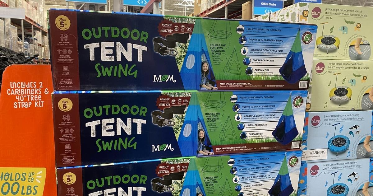 M&M Outdoor Tent Swing in packaging