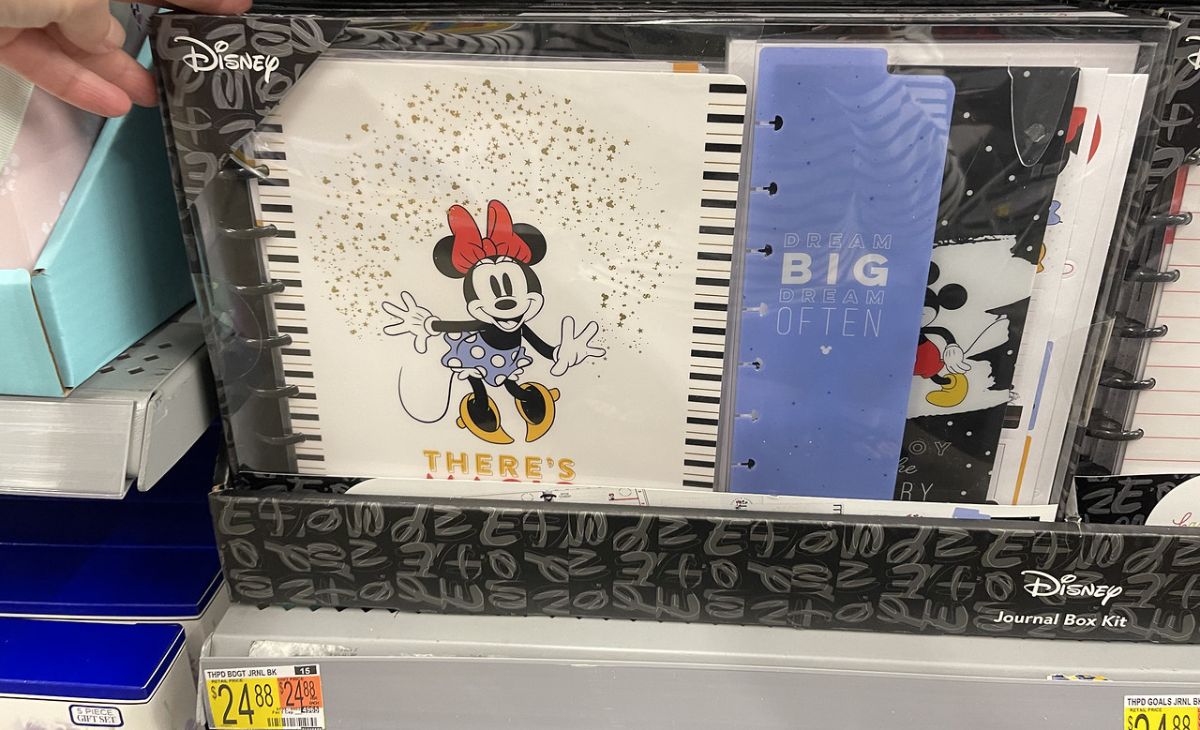 disney budget planner on shelf in store