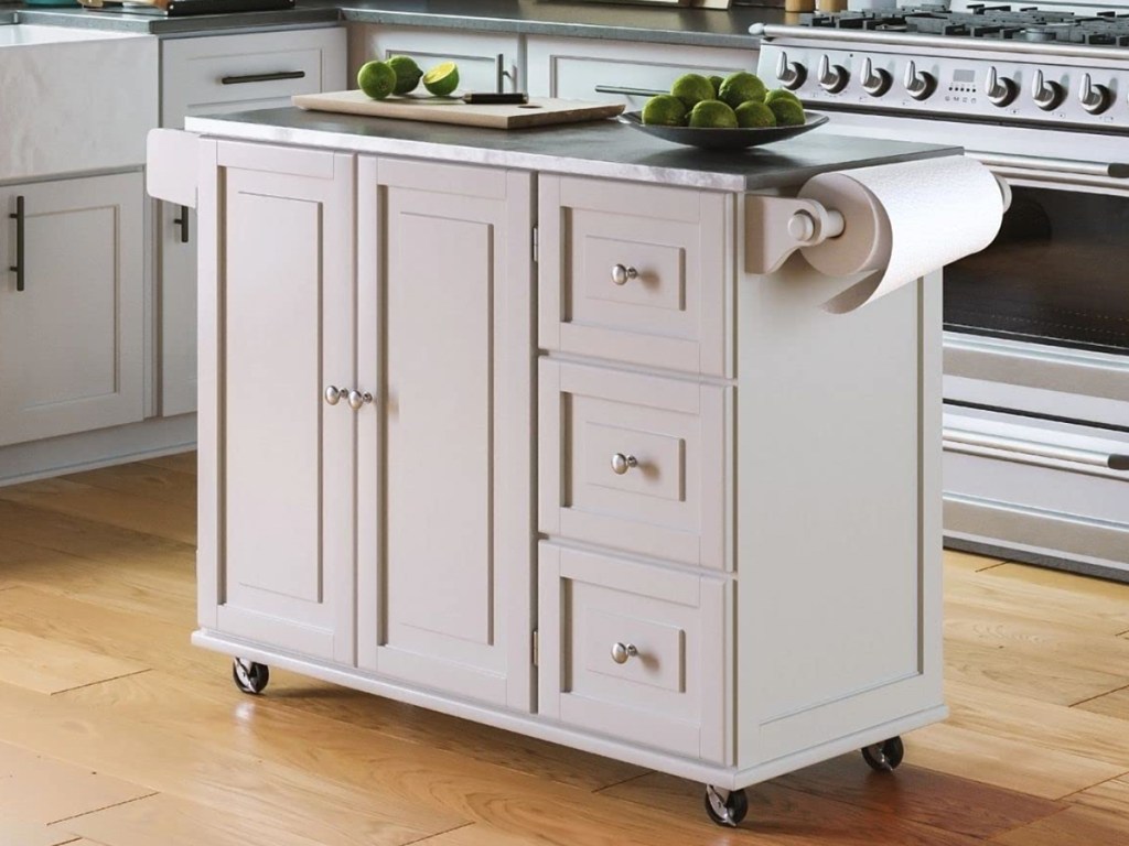 homestyle kitchen cart in kitchen