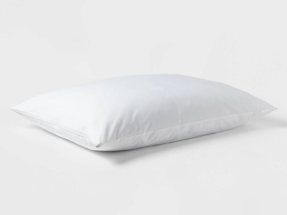 a white king bed pillow