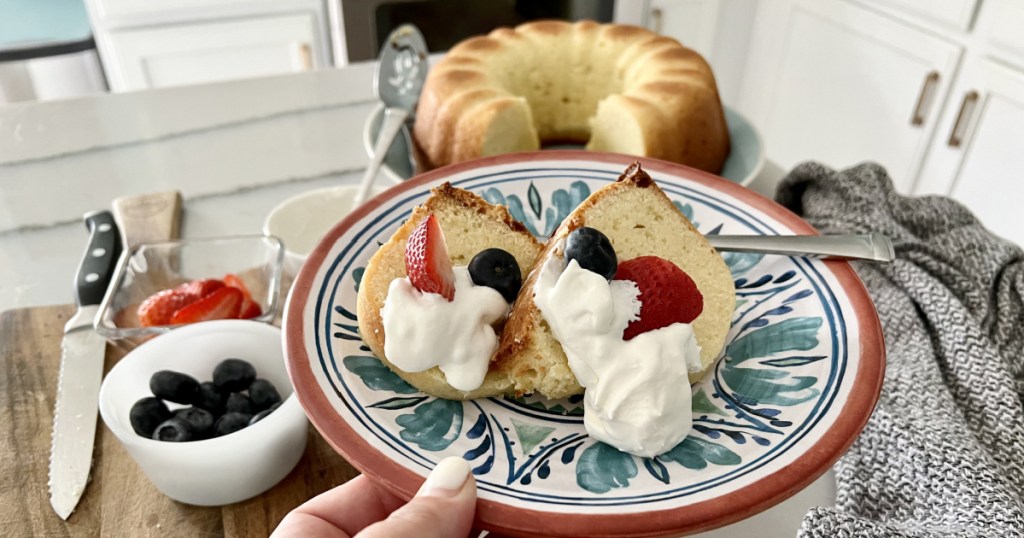 pound cake on a plate