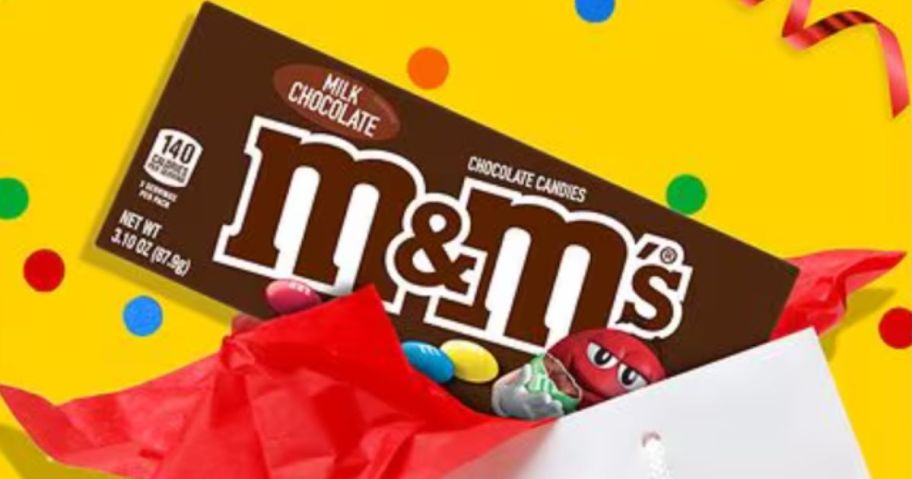 theater box M&Ms in gift bag