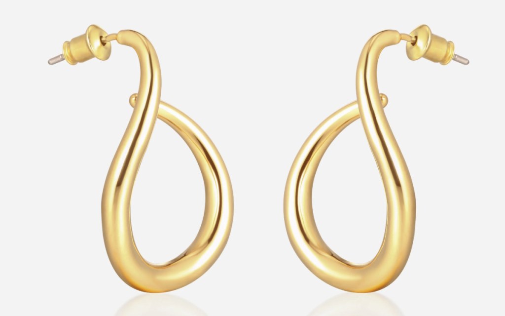 twisted gold hoop earrings