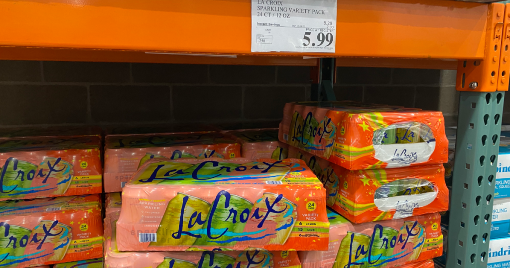 La Croix Sparkling Water on Costco Shelf