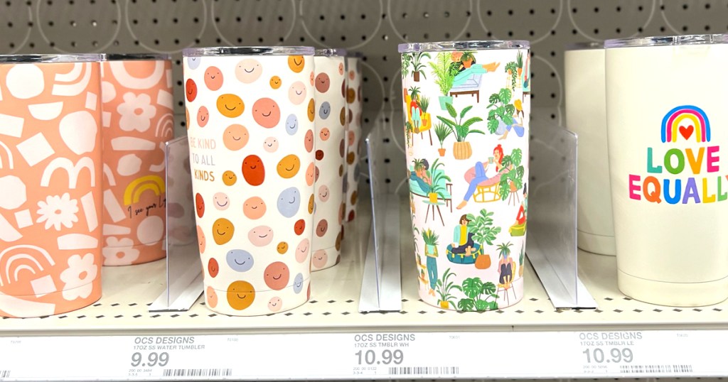 OCS Designs Tumblers on a Shelf