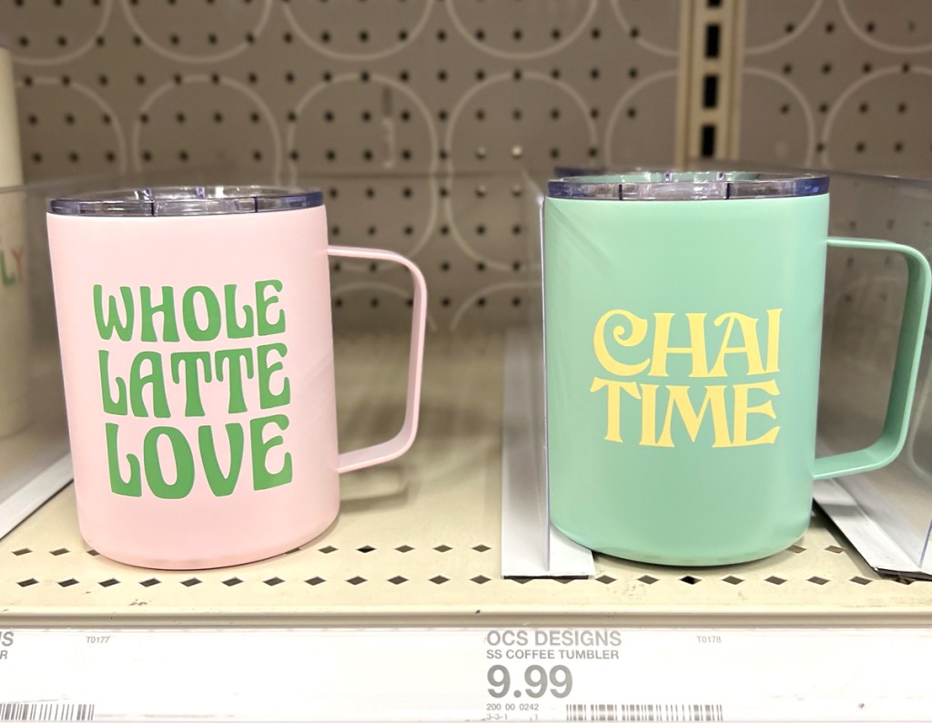 OCS Mugs on a shelf in Target