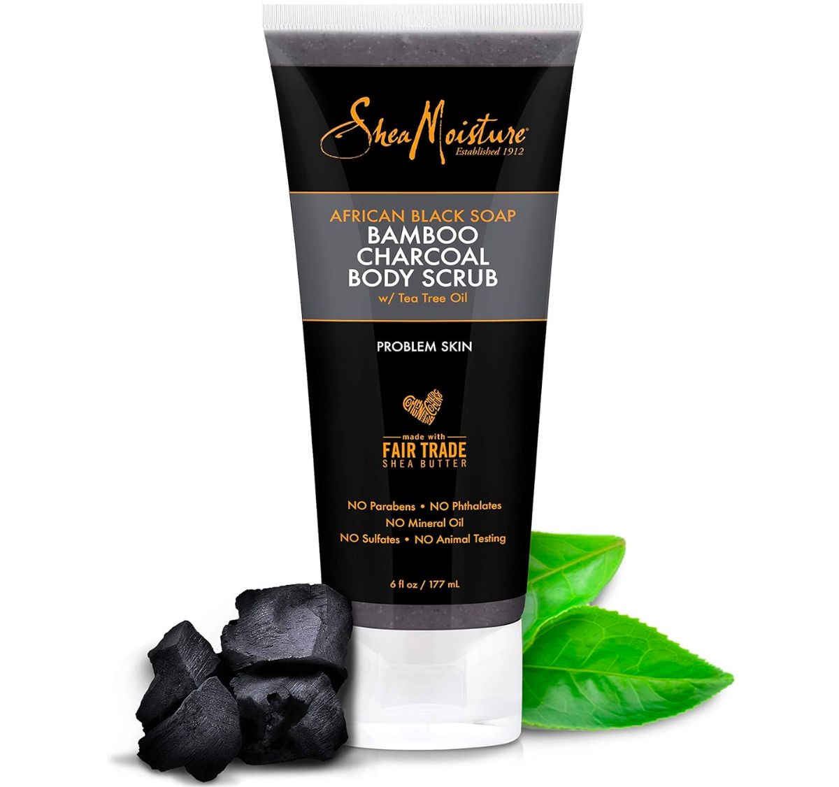 SheaMoisture African Black Soap Bamboo Charcoal Body Scrub stock image