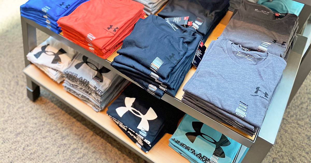 folded under armour shirts