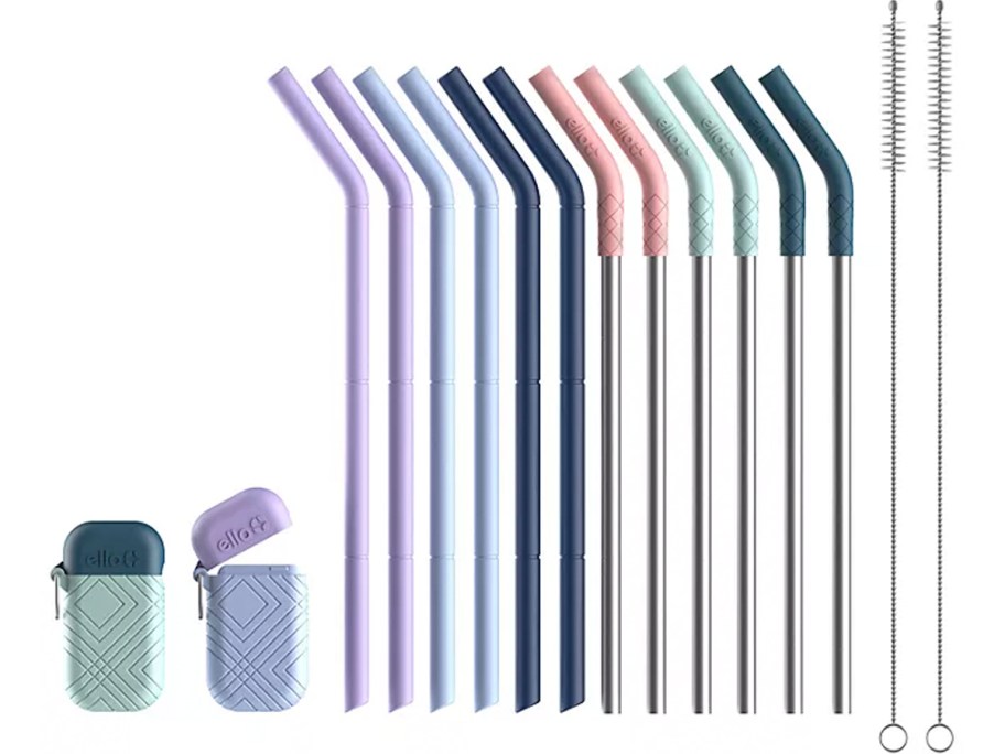 ello reusable straw 16 piece kit