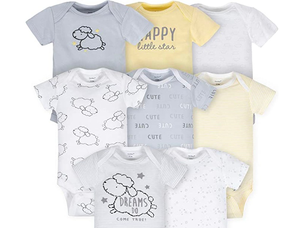 gerber sheep 8 pack onesies