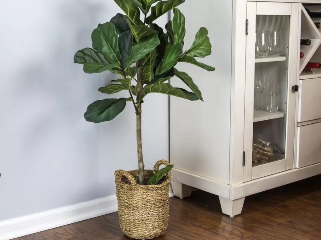 Artificial Fiddle Leaf Fig Tree in Basket