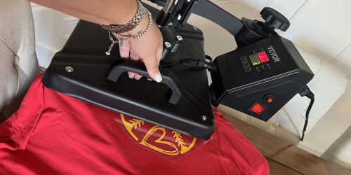 Heat Press Machine Just $162.49 Shipped on Amazon | Customize Shirts, Hats, Mugs, & More