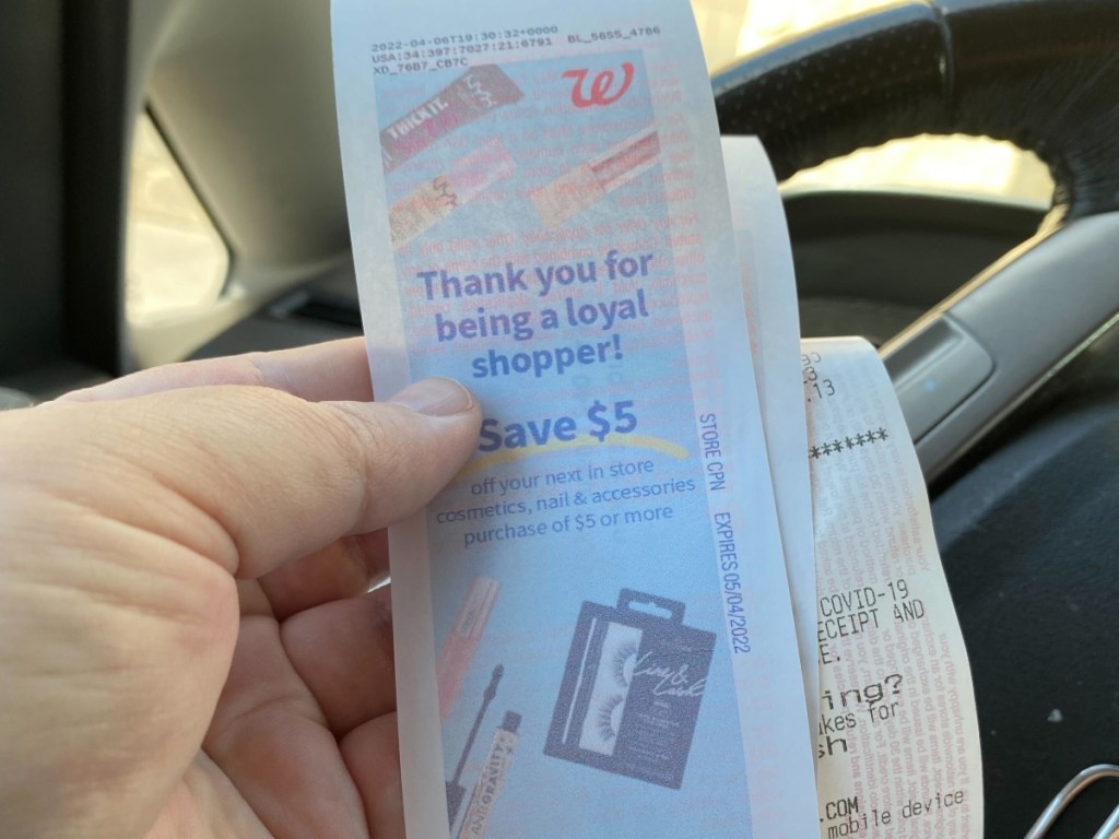 holding Register Rewards from Walgreens