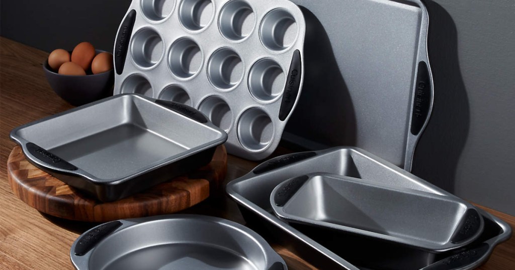 Bakeware set on counter