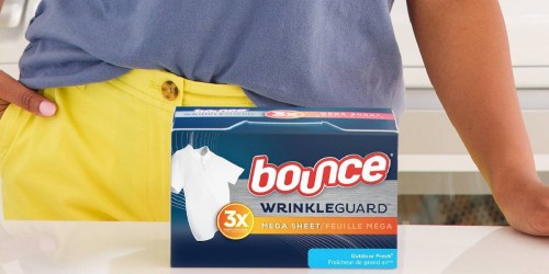 Bounce WrinkleGuard Mega Dryer Sheets 130-Count Box Just $4.49 Shipped on Amazon (Regularly $11)