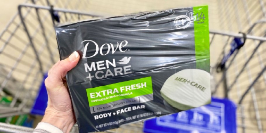 Dove Men+Care Bar Soap 14-Pack Just $9.58 Shipped on Amazon (Only 68¢ Each)